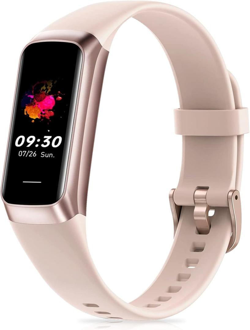 Fitness Tracker with 24/7 Heart Rate, Blood Oxygen Blood Pressure Sleep Monitor, Activity Trackers 5 ATM Waterproof, Step Calorie Counter Pedometer Health Smart Watch for Women Men