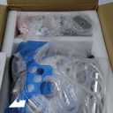 Water Oxygen Jet Beauty Machine Multifunctional Vacuum Machine Deep Clean Hydro Dermabrasion Facial Machine Home SPA Micro Bubble Cleansing Skin Care (White Blue)