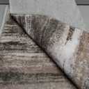 Modern Abstract Entryway Rug Indoor 2x3 Washable Rug Non-Slip Soft Small Area Rug Dark Light Brown White Kitchen Mats Thin Print Faux Wool Floor Carpet Throw Rugs Backdoor Mat for Entry