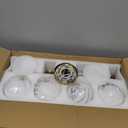 Modern Brushed Brass Bathroom Light Fixtures, Elegant Gold 4-Lights Vanity Light Fixtures, Milky White Globe Glass Shade Vanity Light over Mirror, Wall Sconces for Bathroom Dressing Table Bedroom