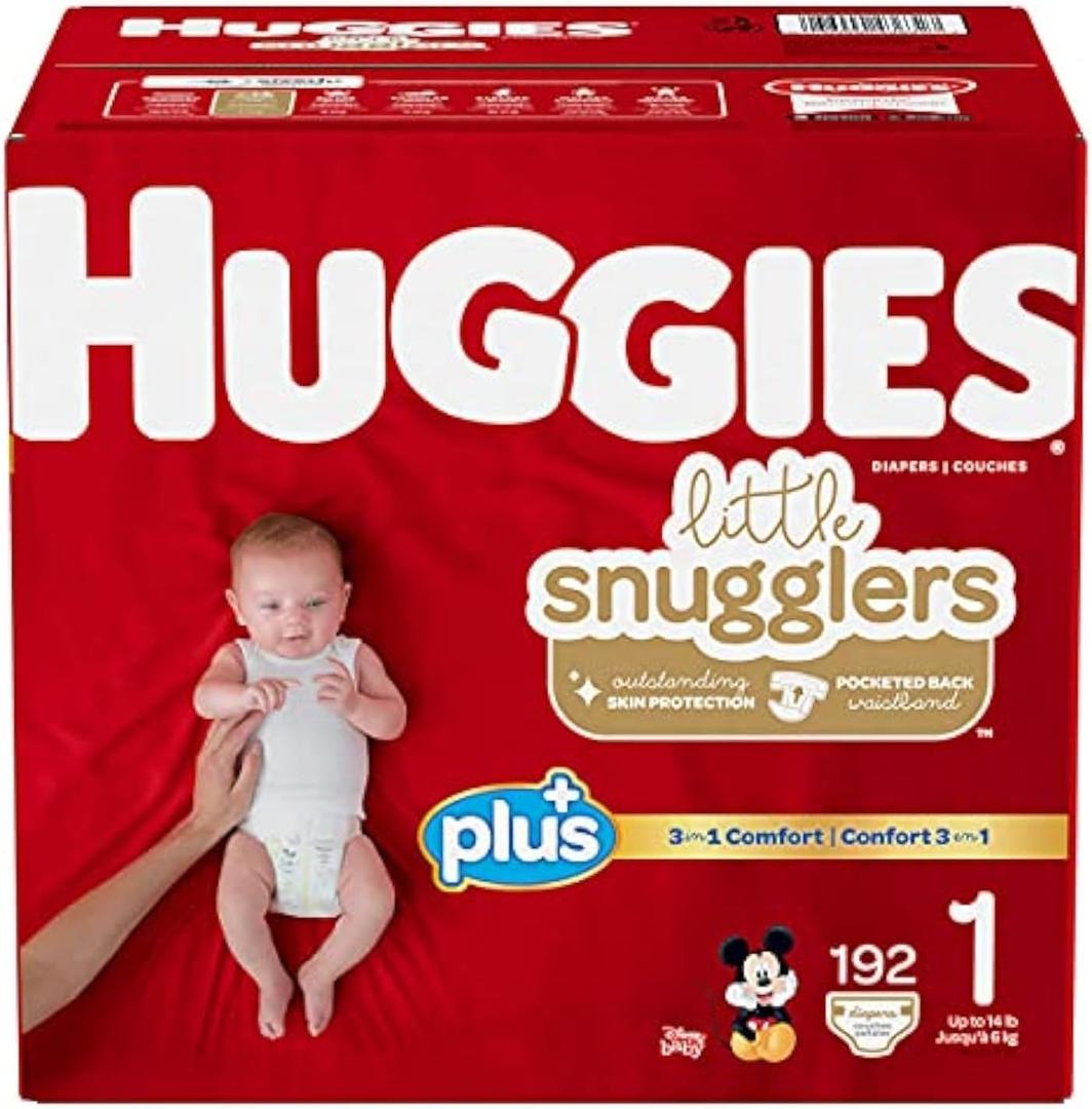 Huggies Little Snugglers Plus Diapers Size 1, 192 Count