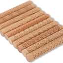 Lzttyee Set of 10 Wooden Handle Pottery Tools Clay Modeling Pattern Rollers Kit Brown (Set of 10)