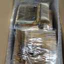 Festiva 400Pcs Gold Dessert Plates 6.3" with Forks 5"- 200PCS Small Disposable Dessert/Cake/Appetizer Plates and 200PCS Forks - Serve 200 Guests for Birthday Party& Wedding &Easter