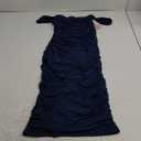PRETTYGARDEN Wedding Guest Dress 2025 Summer Off Shoulder Ruched Elegant Sexy Bodycon Homecoming Cocktail Party Midi Dress (Small, Navy)