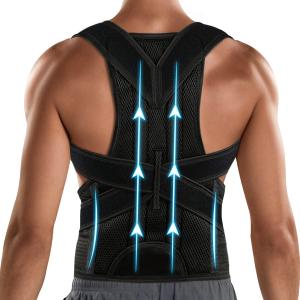 PAZAPO Posture Corrector for Men&Women - Back Brace for Lumbar Support and Upright - Breathable Back Straightener Back 2X-Large(42-48 Inches)
