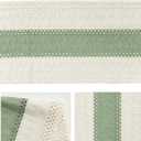 Artoid Mode Light Green Farmhouse Rustic Table Runner, Seasonal Holiday Hollow Kitchen Dining Table Decoration for Home Party Decor 12x72 Inch