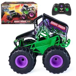 Monster Jam, Official Smash & Bash Grave Digger Remote Control lndoor & Outdoor Vehicle, 1:15 Scale Repairable Monster Truck, Kids Toys for Boy and Girls Ages 4 and up, One Size