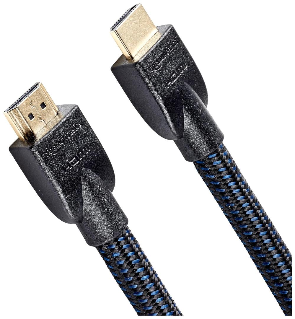 Amazon Basics Nylon-Braided HDMI Cable, 25ft
