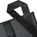 Linen Bedside Caddy, Bedside Storage Organizer for Hospital Beds, College Dorm Rooms or Baby Bed (4 Pockets-Black)