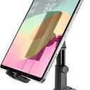 Car Tablet Holder CD Slot, Adjustable Arm CD Player Tablet Mount, 360 Rotation Vehicle CD Insert Clamp for iPad Pro 13 12.9 Mini Air, Galaxy Tab/Z Fold/Z Flip, iPhone, More 4-13" Devices