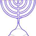 Northlight LED Lighted Hanukkah Rope Light Menorah - 4.5' - Blue/Clear Lights