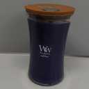 WoodWick Large Hourglass Candle Hinoki Dahlia - Premium Soy Blend Wax Pluswick Innovation Wood Wick Made in USA