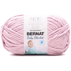 Bernat Baby Blanket Baby Pink Yarn - 1 Pack of 300g/10.5 oz - 100% Polyester - #6 Super Bulky - 220 Yards - Knitting/Crochet