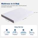 Amazon Basics Gel Memory Foam Mattress, Soft Plush Feel, Breathable Premium Knitted Fabrics, Removable Cover, Easy Set Up, 6 Inch, Full, White/Grey