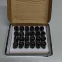 GAsupply Black Lug Nuts 14X1.5, Close End Bulge Acorn Lug Nuts 3/4 inch Hex 1.9inch Tall Conical Seat (24 Pack)