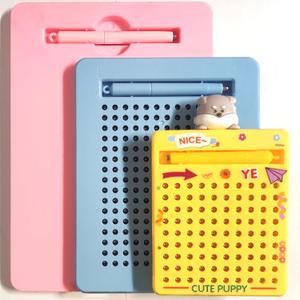 LUSTERMOON 3 Pcs Multi - Size Magnetic Drawing Board with Magnet Stylus Pen and Beads, Toddler Doodle & Sketch Toys for Girls & Boys, Travel & Car Ride Activities (Coloured A)