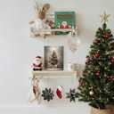 FGFK Vintage Christmas Tree Wall Art Decor Framed, Christmas Home Decor, Holiday Winter Xmas Tree with Presents Canvas Prints Poster Wall Decorations for Home Bedroom Party, 8x10 Inch (Color-05)