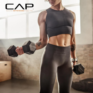 2 PCS CAP Barbell Coated Hex Dumbbell Weight | Multiple Options 25 lb, Black