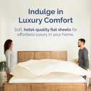 Twin Size Flat Sheet - Hotel Quality Top Flat Bed Sheet Only - Ultra-Soft, Breathable & Cooling - Fade & Wrinkle Free - Easy-Care, Stain & Shrink Resistant Bedding - Easy-Fit & Oeko-Tex - Off White