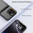 2 x Flip Wallet for iPhone 16 Pro Case Credit Cards Holder, iPhone 16 Pro Case ID Card Slot Cash Pocket Phone Cases Protective Shockproof Anti-Scratch Women Men Cover for iPhone 16 Pro 6.3 inch Black