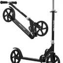 Kick Scooter for Ages 6+,Foldable Lightweight 8IN Big Wheels Scooter for Kids, Teen and Adults, 3 Adjustable Levels