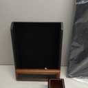 Dacasso Walnut and Leather Desk Set, 3-Piece, 20" x 34"