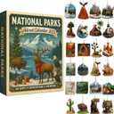 National Parks Advent Calendar 2025-24 Days Christmas Countdown with Legendary Landscapes 24 Collectible Ornaments Featuring Wildlife & Nature Scenes for Explorers & Nature Lovers
