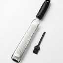 Stainless Steel Zester Grater with Cleaning Brush – Razor-Sharp Citrus Lemon Zester & Cheese Grater with Ergonomic Non-Slip Handle