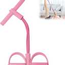 21 Fitness Resistance Bands-4 Tube Pedal Ankle Puller,Upgraded Stretch Bands for Exercise Sit Up Exercise Equipment,Multifunction Tension Rope,Foot Pedal Resistance Bands for Women Men (Pink)