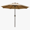 Blissun 9' Outdoor Patio Umbrella, Outdoor Table Umbrella, Yard Umbrella, Market Umbrella with 8 Sturdy Ribs, Push Button Tilt and Crank