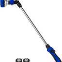 Watering Wand for Garden Hose, 24 Inch, Heavy Duty, 10 Spray Patterns, Thumb Control Hose Nozzle with 180° Pivoting Head, Ideal for Hanging Baskets, Plants and Shrubs