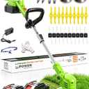 21V Cordless Weed Wacker, 2 X 2.0Ah Battery Powered Weed Eater