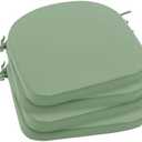 Outdoor Chair Cushions Set of 4: Waterproof & Fade Resistant Patio Furniture Cushions - 19 x 19 x 2 Inch Non Slip Round Corner Seat Cushion Pads with Removable Cover for Garden Yard Lawn, Sage Green