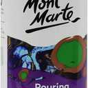 2 x Mont Marte Premium Pouring Acrylic Paint, 240ml (8.11oz), Phthalo Turquoise, Pre-Mixed Acrylic Paint, Suitable for a Variety of Surfaces Including Stretched Canvas, Wood, MDF and Air Drying Clay.