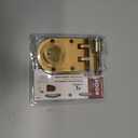 Prime-Line U 9972 Jimmy-Resistant Deadlock, Diecast, Brass Color, Angle Strike, Double Cylinder (Single Pack)