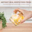 17oz Airtight Glass Jars, 6 Pack Clamp Lid Canisters, Small Food Storage Containers for Spices, Nuts, Snacks, Canning Jar for Jams & Pickling, Pantry Organization