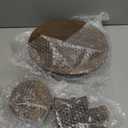 AceOrbit 3 Pcs Round Wood Cake Stand Set Beaded Wooden Rustic Farmhouse Cupcake Pedestal Stand 8/10/12 Inch Dessert Display Serving Tray for Wedding Birthday Decoration Party Restaurants