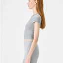 florence by mills Women's Do Not Disturb Ribbed Sleep Tee Shirt (Gray, XL)