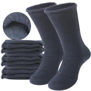 Sunew Cold-Weather Thermal Socks 4 Pairs Women Men— Ultra-Warm Heat Retention for Camping, Skiing & Daily Winter Wear,Navy Blue Medium