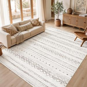 cotiled Boho 7x9 Area Rug for Living Room: Large Moroccan Washable Rug