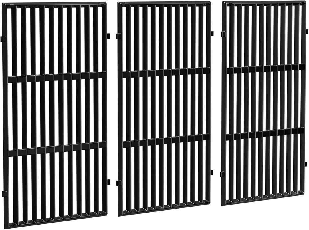 QuliMetal 66089 66097 18.7" Grill Grates for Weber Genesis 2 E-410/E-415/E-435, Grill Parts for Genesis II/LX E-440 Series Gas, Upgraded Cast Iron Grill Grates Replacements for Weber Genesis GS4