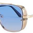 FEISEDY Sunglasses Mens Women Vintage Pilot Square Trendy Metal Steampunk Fishing Driving Sun Glasses B2894