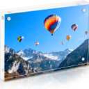 4X6 Acrylic Picture Frames, Double Sided Magnetic Picture Frames, 10+10mm Thick Block Clear Freestanding Transparent Acrylic Frames, Gifts for Women Mom Grandma Father Girlfriend Sister