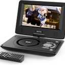 11.5" Portable DVD Player for Kids and Car, 9.5" Swivel HD Screen with 4-6 Hours Built-in Battery, Support Sync Screen to TV, Support SD Card/USB/Multiple Disc Formats (Black)