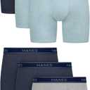 Hanes mens Underwear Boxer Briefs Pack, Cool & Breathable Cotton Moisture-wicking Underwear for Men, No Ride Up (XXL)