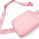 Cross Body Fanny Pack for Women,Fashion Waist Packs Crossbody Bags,Belt Bag with Adjustable Strap - Peach