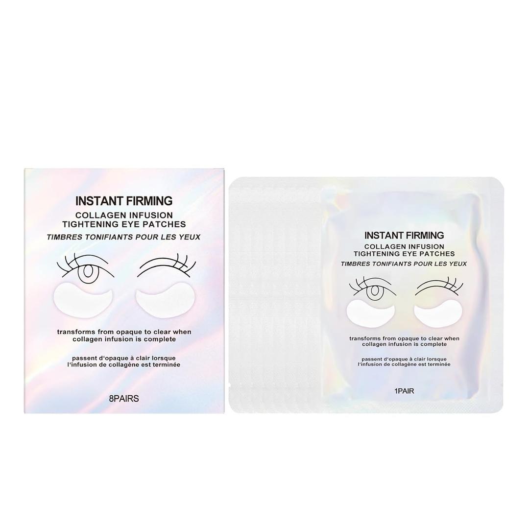 Collagen Eye Mask - Anti-Wrinkle, Dark Circle & Eye Bag Reducer, Hydrating Under Eye Patches for Puffy Eyes (8 Pairs)