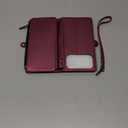 Defencase for iPhone 17 Pro Max Case Wallet with RFID Blocking Card Holder for Women and Men, Fashion PU Leather Magnetic Snap Flip Zipper Strap Wallet Phone Case for iPhone 17 Pro Max 6.9", Wine Red