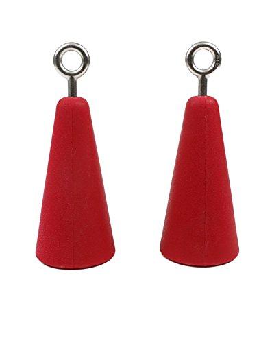 Atomik Climbing Holds Set of 2 Hanging Cones in Red for Beginners, Perfect for Entry-Level Pinch and Strength Training 4 total