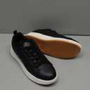 LUCKY STEP Women's Platform Sneakers Rhinestone Fashion Chunky Casual Sparkly Retro Braided Walking Shoes (10, Black Pu)